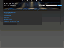 Tablet Screenshot of crazywolfentertainment.com